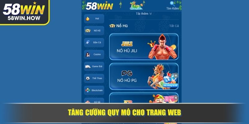 Tăng cường quy mô cho trang web
