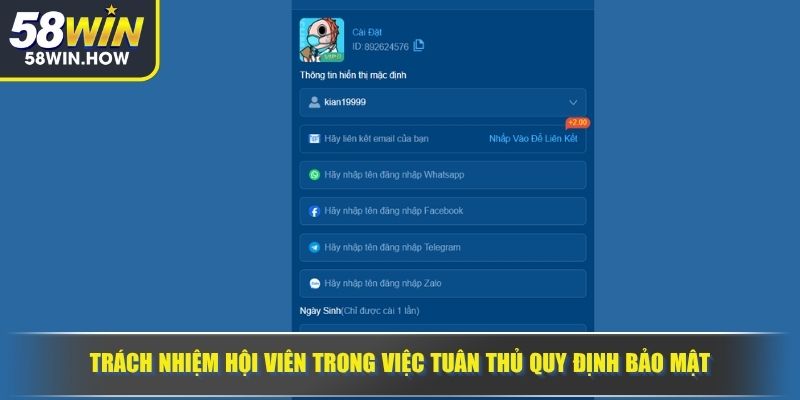 Trách nhiệm hội viên trong việc tuân thủ quy định bảo mật